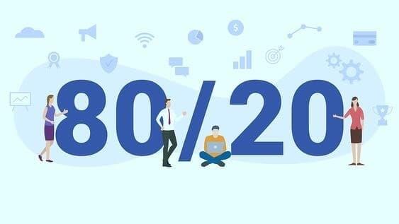 ¿Cómo la regla 80/20 aplica en las páginas vistas de los sitios?