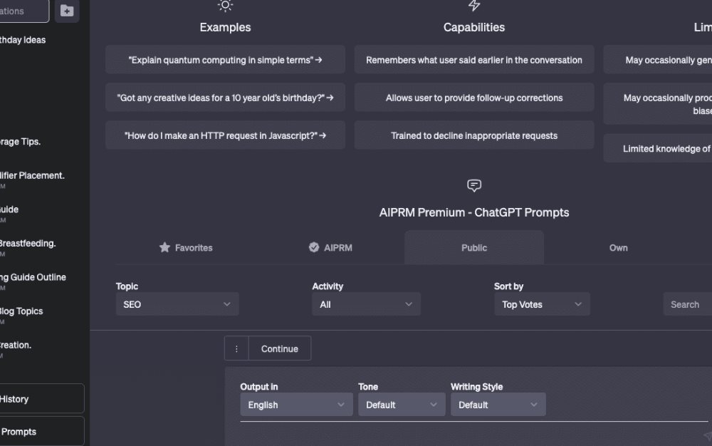 Cat&aacute;logo de prompts para IA