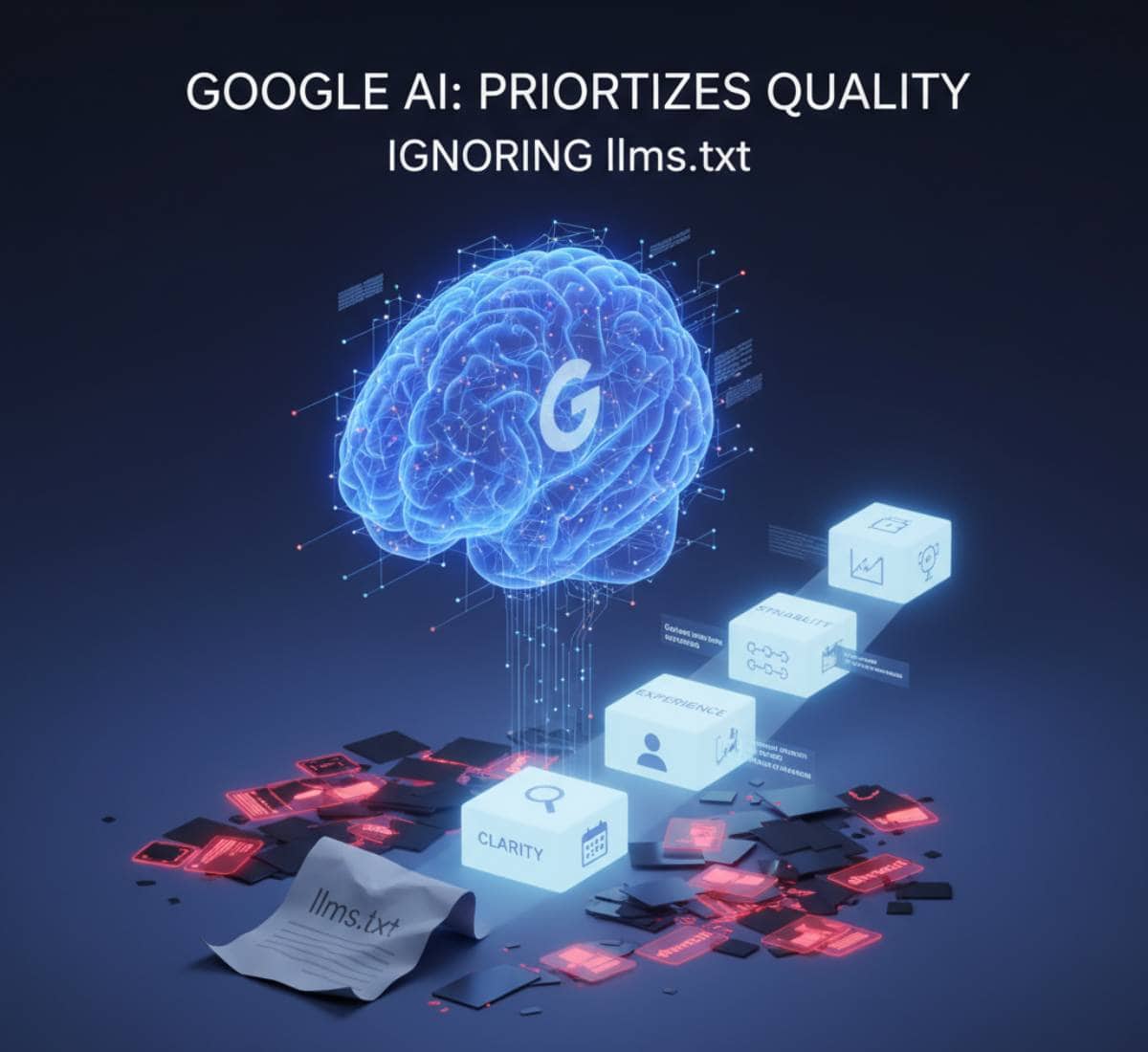 Google ignora el llms.txt y apuesta por calidad